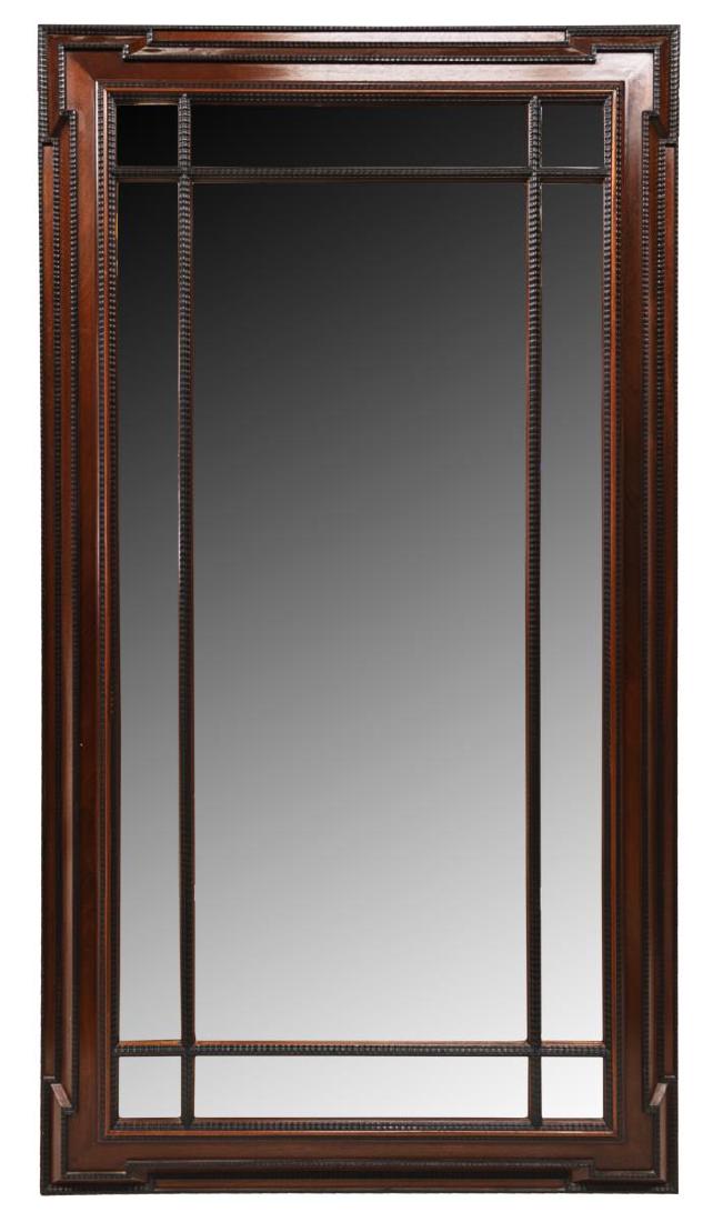 MONUMENTAL MAHOGANY FRAMED BEVELED WALL MIRROR 96" (1 of 2)