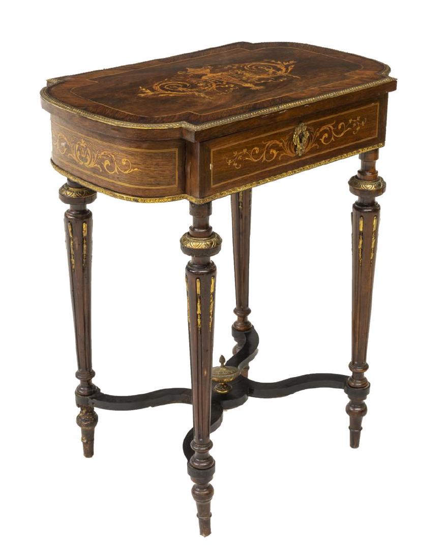 LOUIS XVI STYLE MARQUETRY MIRRORED DRESSING TABLE (1 of 4)