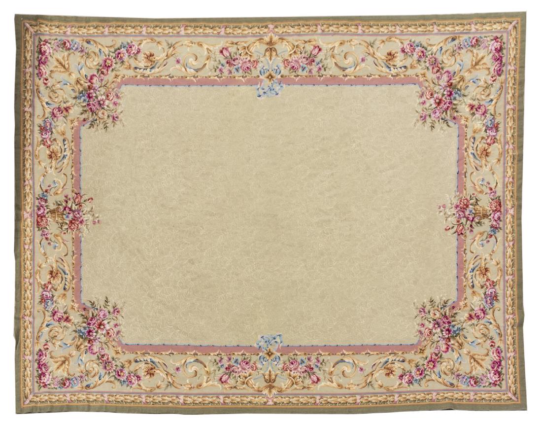 AUBUSSON STYLE NEEDLEPOINT RUG 11'9" X 8'6" (1 of 3)