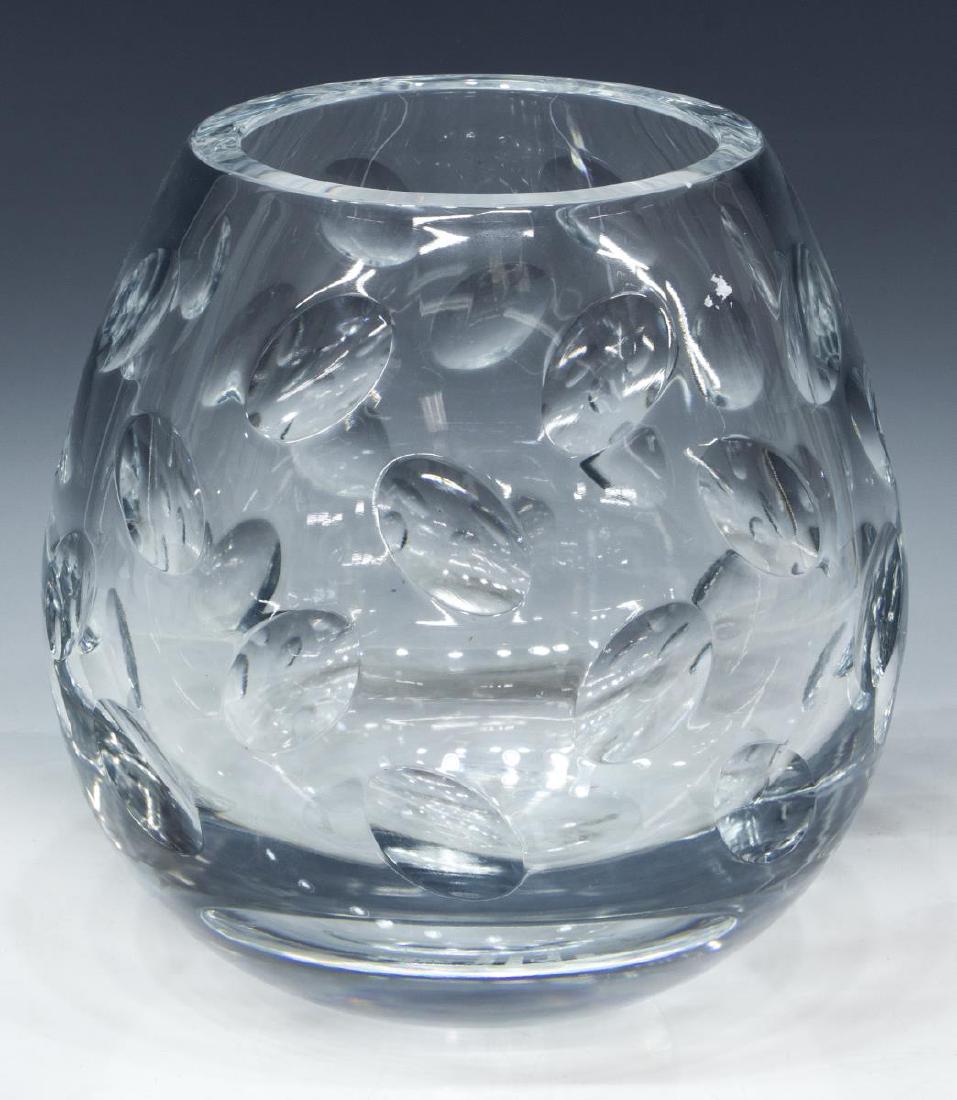 CHRISTOFLE 'CLUNY' CRYSTAL ROUND VASE