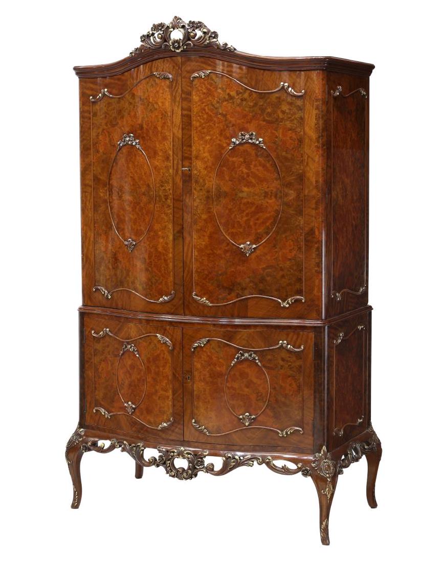 LOUIS XV STYLE WALNUT BAR CABINET (1 of 3)