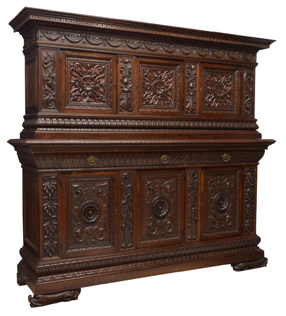 ITALIAN RENAISSANCE REVIVAL CARVED SIDEBOARD (1 of 2)