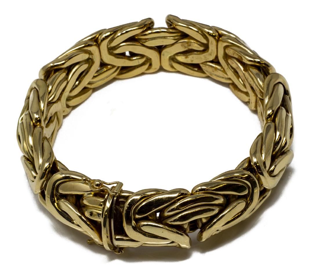 ESTATE ITALIAN 14KT YELLOW GOLD WOVEN BRACELET (1 of 6)