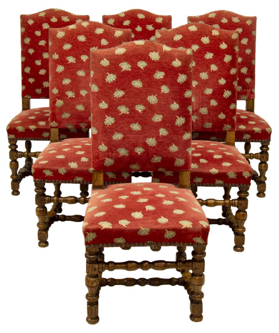(6) FRENCH LOUIS XIII STYLE DINING CHAIRS (1 of 2)