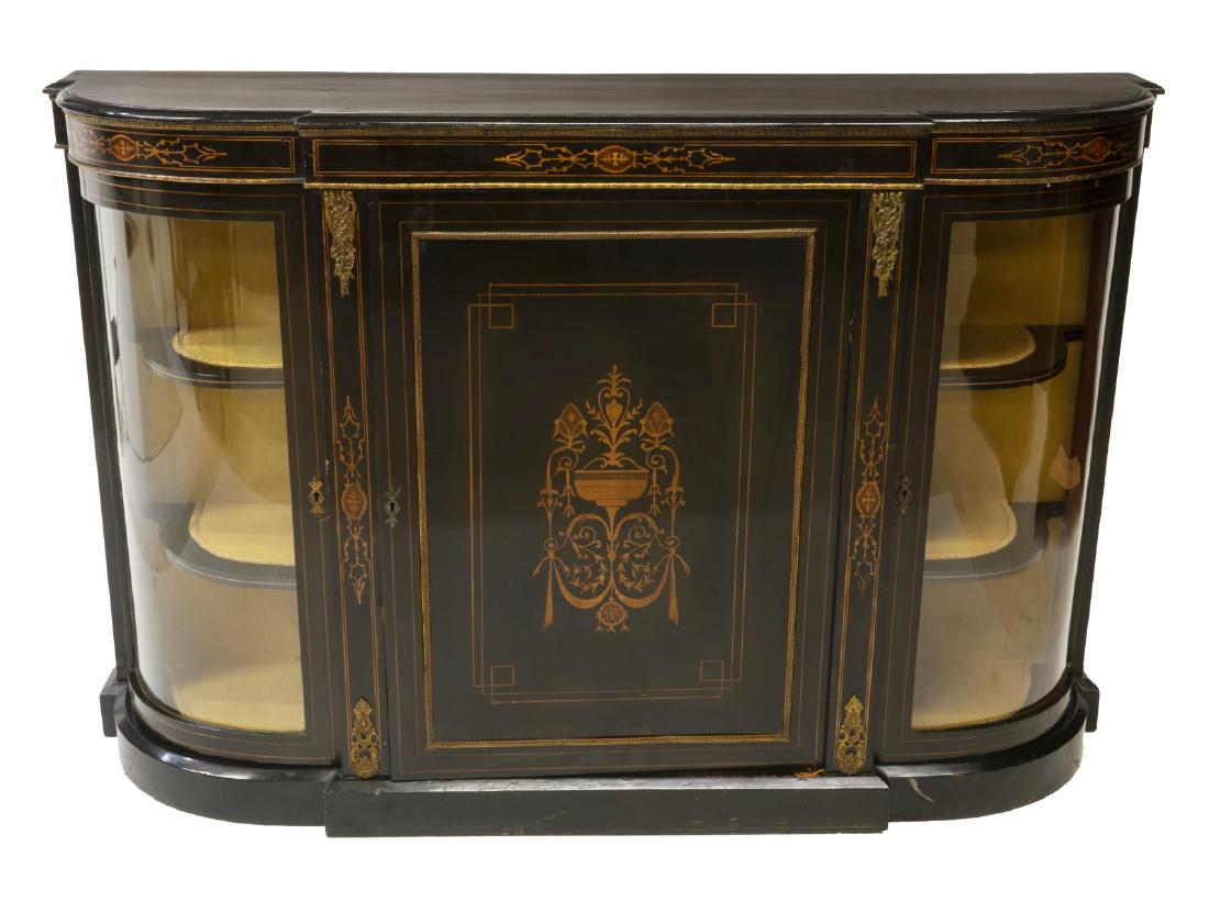 FRENCH NAPOLEON III STYLE HALL DISPLAY CABINET (1 of 3)