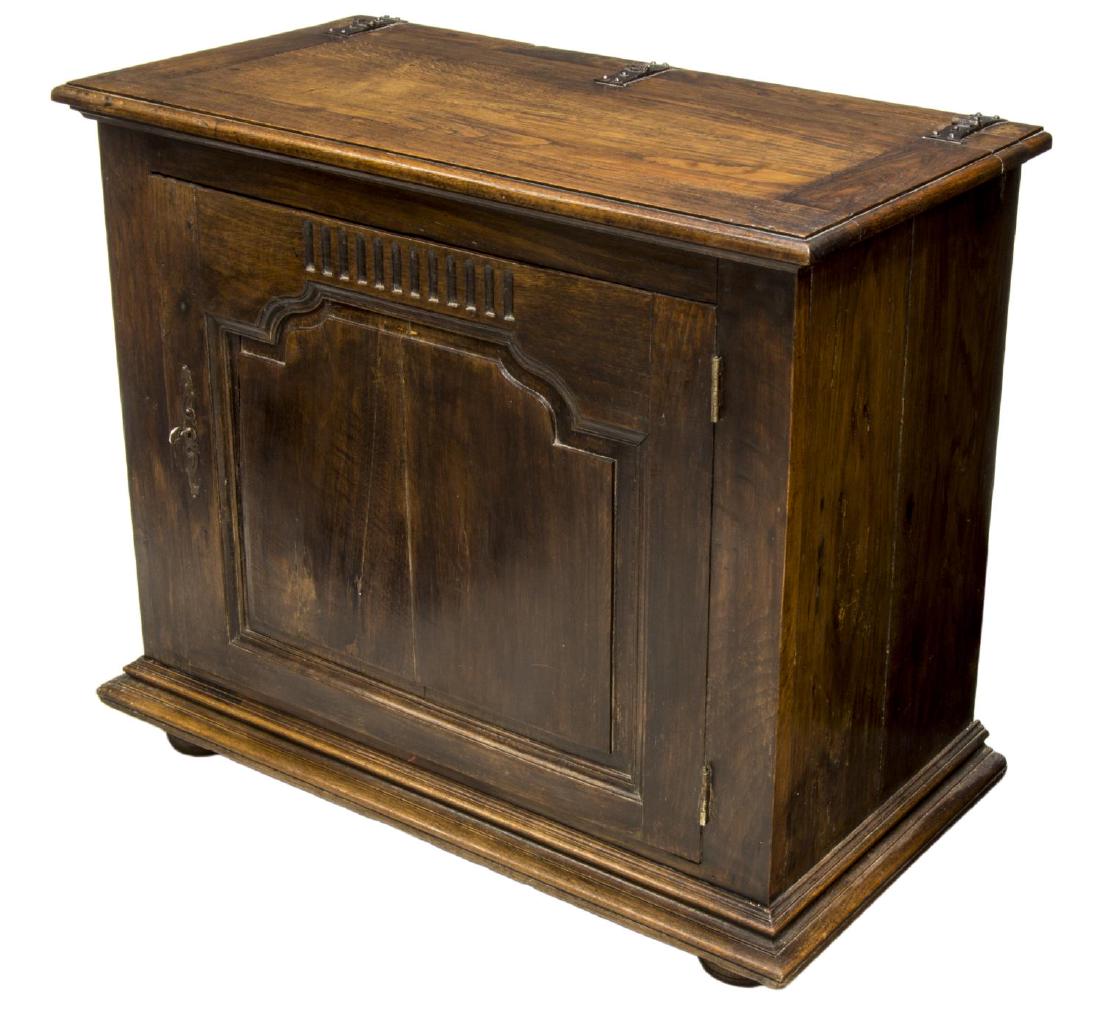 FRENCH LOUIS XVI STYLE CARVED OAK COFFER, C. 1850 (1 of 3)