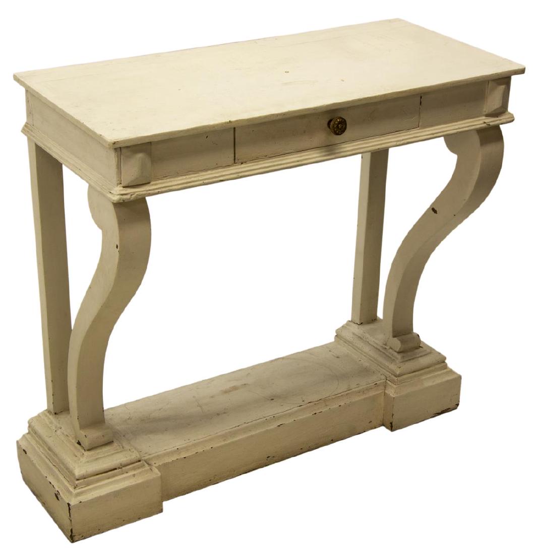 CONTINENTAL CONSOLE TABLE IN WHITE PAINT (1 of 2)