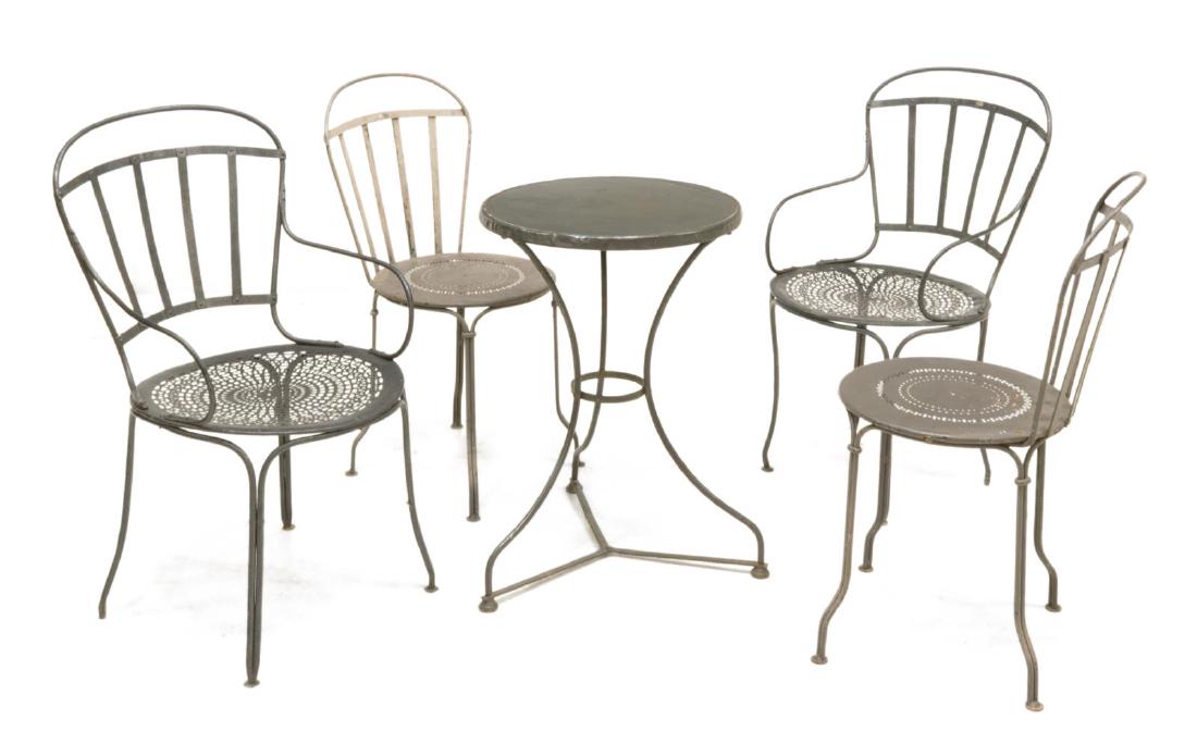 (5) FRENCH IRON PATIO SET (1 of 3)