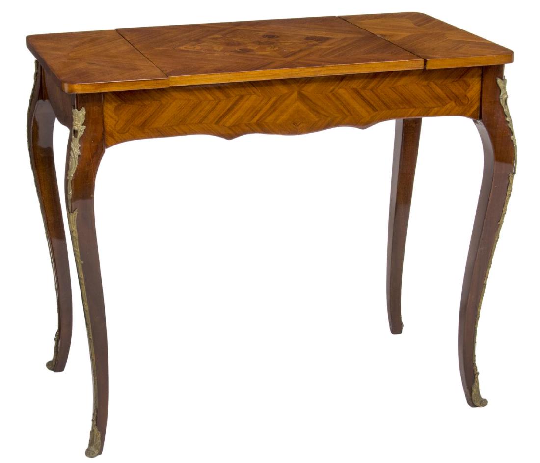 LOUIS XV STYLE MARQUETRY MAHOGANY GAMES TABLE (1 of 6)