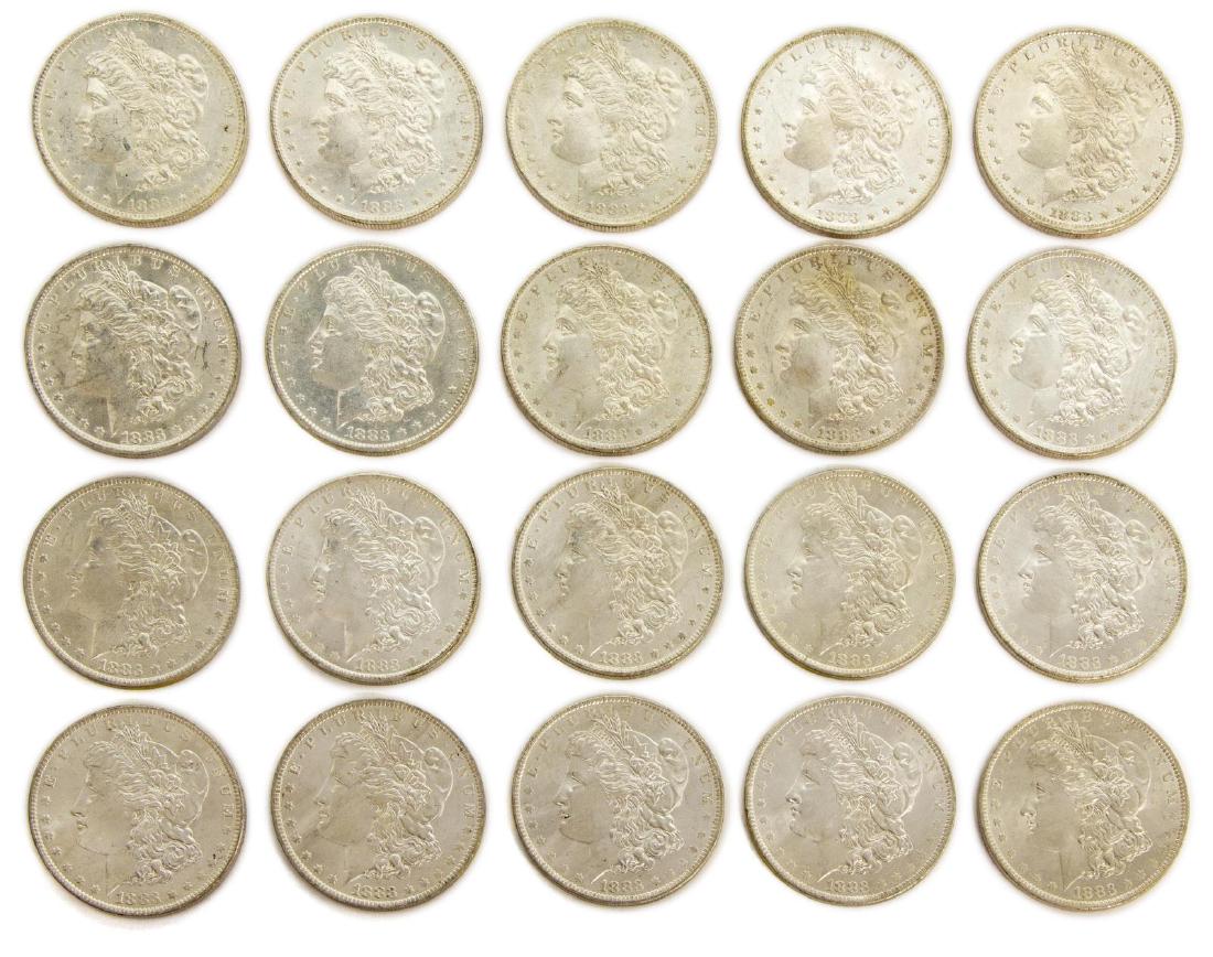 (20) U.S. BU UNCIRUCLATED SILVER DOLLARS, 1883'O' (1 of 2)