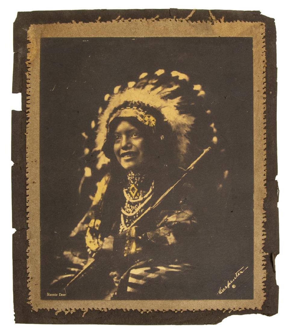 CHARLES CARPENTER(1869-1949) COLLOTYPE PHOTO IMAGE: Collotype photo image, "Nannie Deer", c. 1914 signed at lower right Carpenter (Charles Carpenter, American, 1869-1949), 9.5"h, 7.5"w Start Price: $40.00