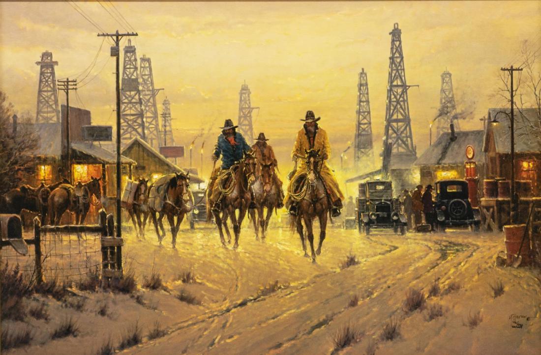 G. HARVEY (TEXAS, B.1933) WESTERN COWBOY PRINT (1 of 4)