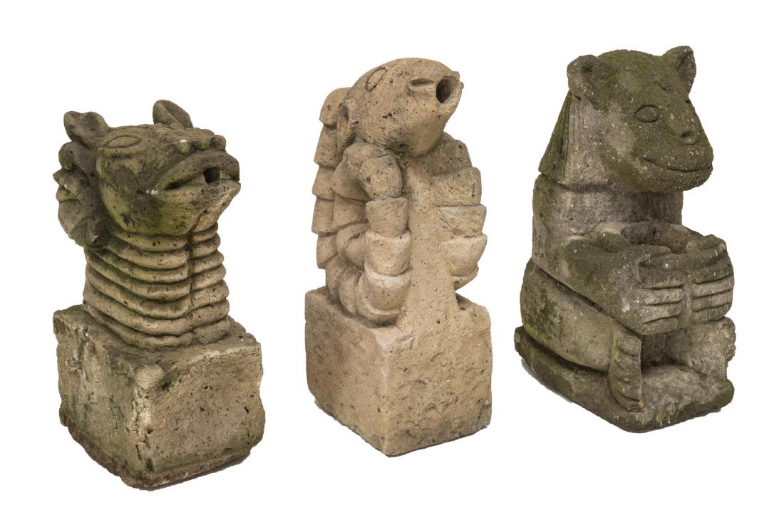 (3) CAST CONCRETE ANIMAL FORM GARDEN FIGURES (1 of 5)