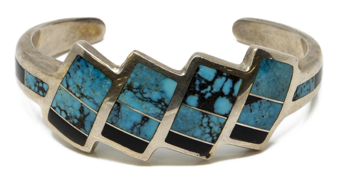 NATIVE AMERICAN BEN NIGHTHORSE STERLING CUFF (1 of 4)