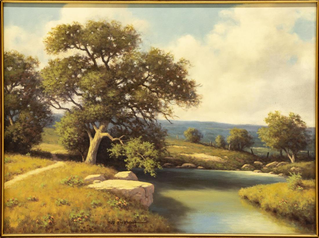 R.D. ENRIGHT (TEXAS, 1921-1983) RIVER LANDSCAPE (1 of 5)
