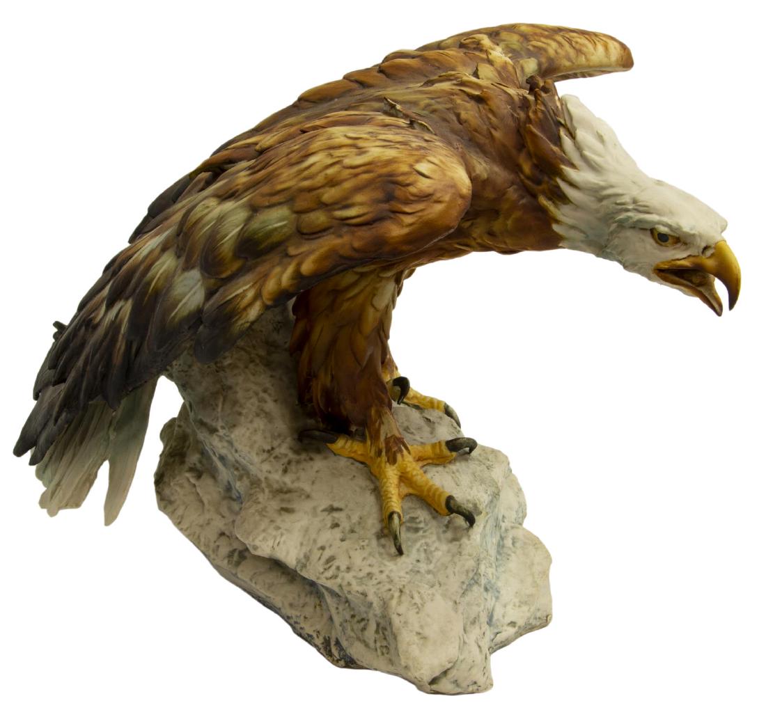 ITALIAN TAY TAGLIARIOL LTD. PORCELAIN EAGLE FIGURE (1 of 6)