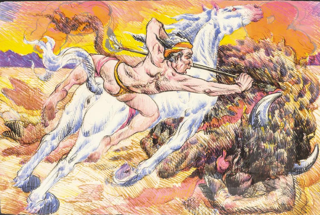 LUIS JIMENEZ (1940-2006) FRAMED SIGNED LITHOGRAPH (1 of 4)