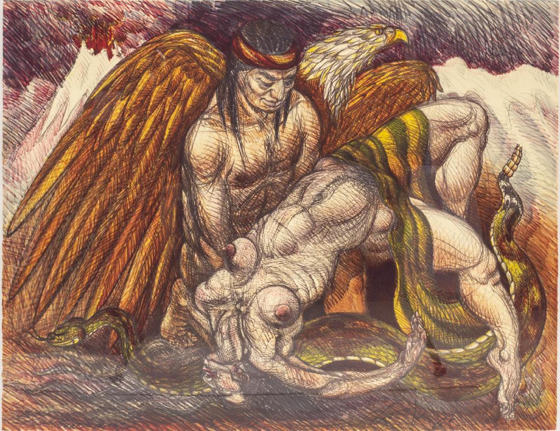 LUIS JIMENEZ (1940-2006) FRAMED SIGNED LITHOGRAPH (1 of 4)