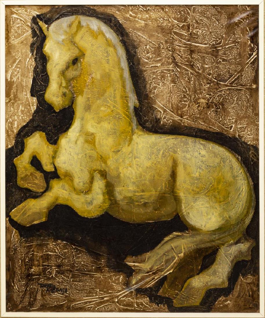 RAFAEL AMEZAGA GOMEZ (SPAIN D.1997) HORSE PAINTING (1 of 5)