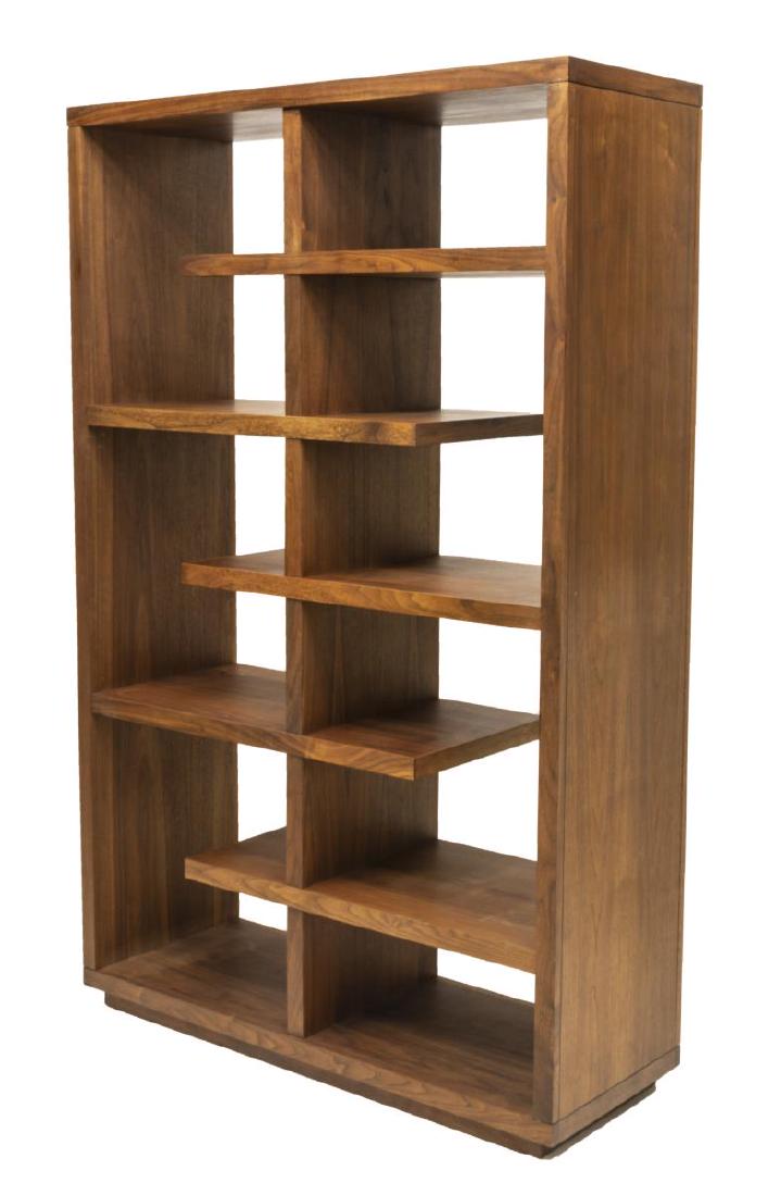 MODERN WALNUT FIVE TIER BOOKSHELF / DISPLAY (1 of 2)