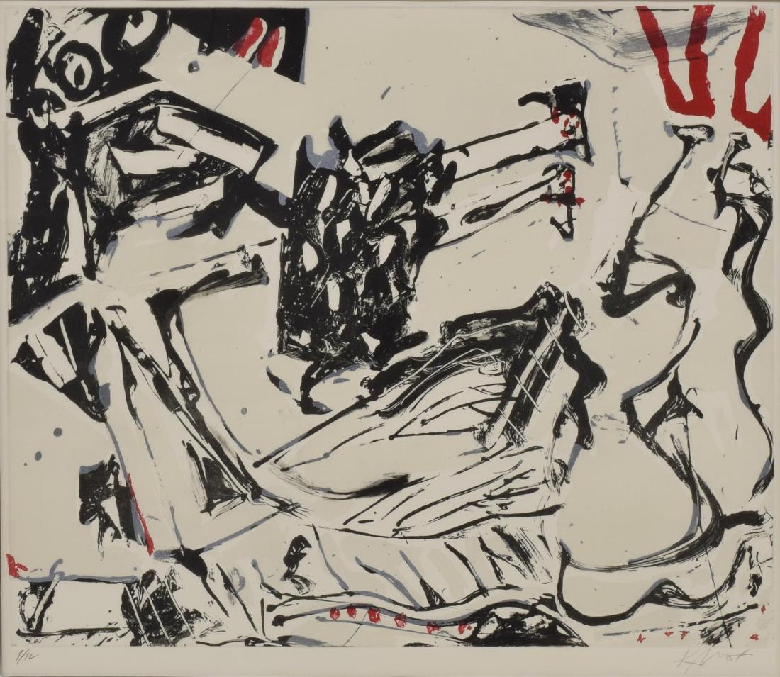 KNOX MARTIN (B.1923) FRAMED SIGNED ABSTRACT LITHO (1 of 4)