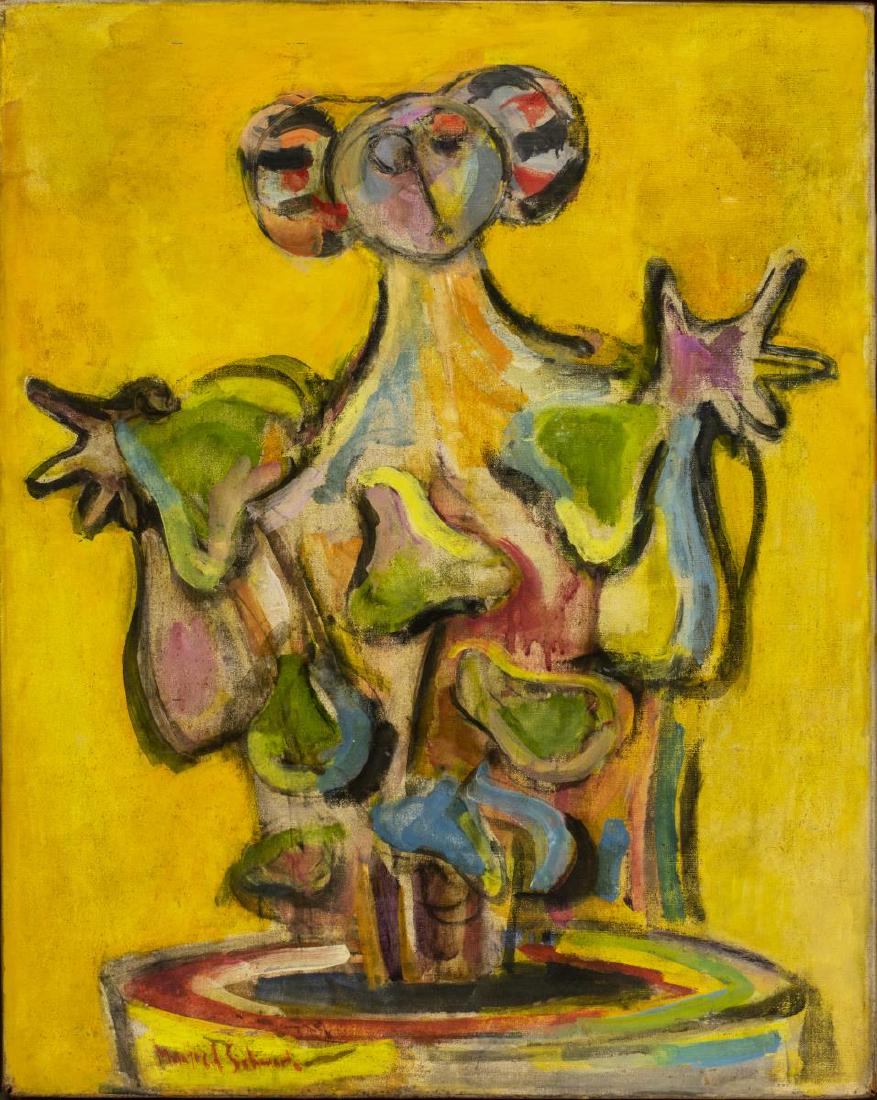 MANFRED SCHWARTZ (1909-1970) FRAMED OIL PAINTING (1 of 4)