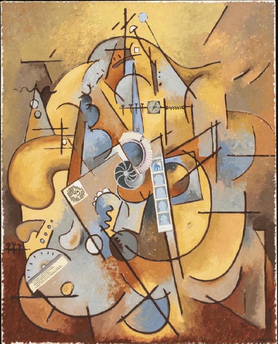 FERNANDO CASAS (B.1946) ABSTRACT COLLAGE PAINTING (1 of 4)