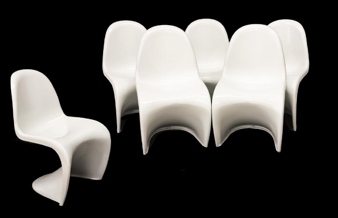 (6) MODERNIST CHAIRS STYLE OF VERNER PANTON (1 of 3)