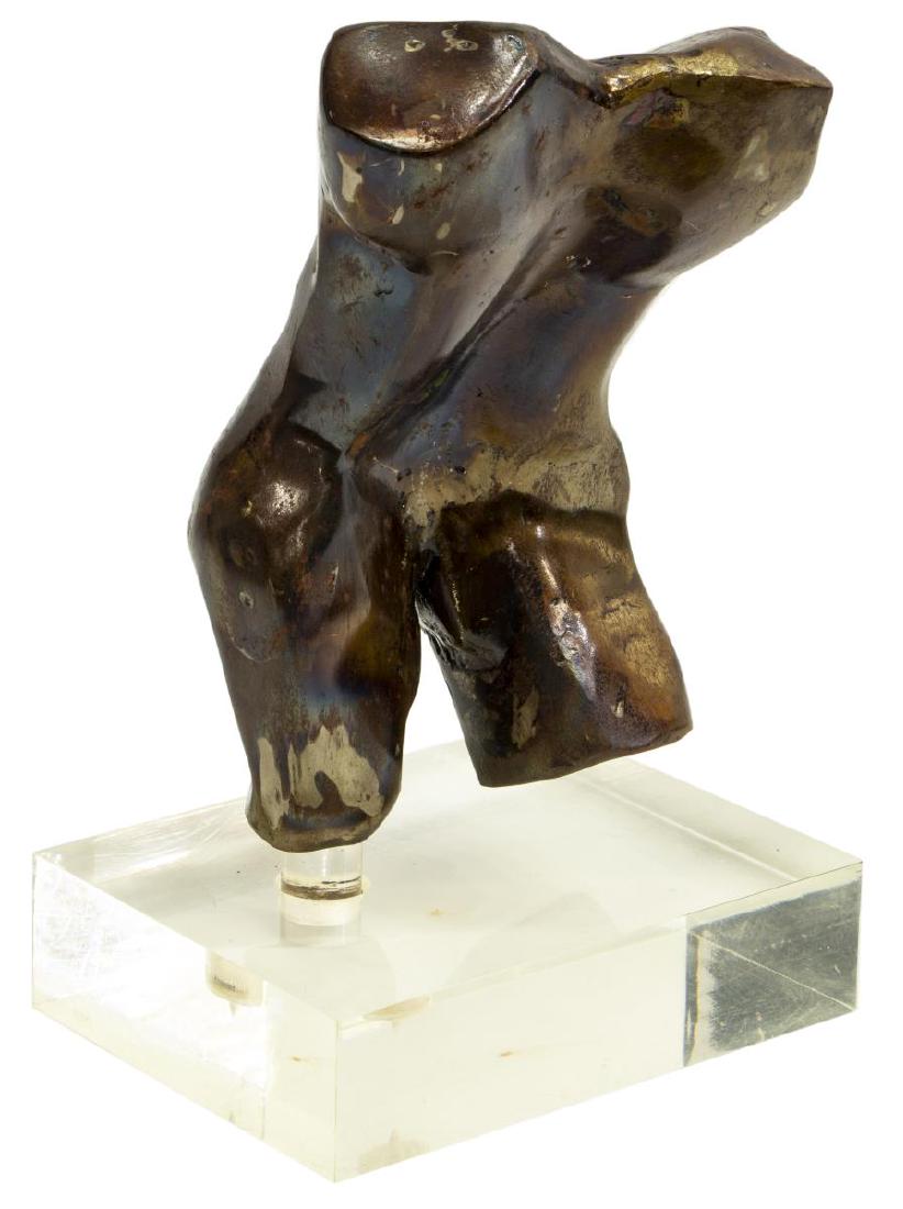 MODERNIST BRONZE PATINA METAL TORSO SCULPTURE (1 of 3)