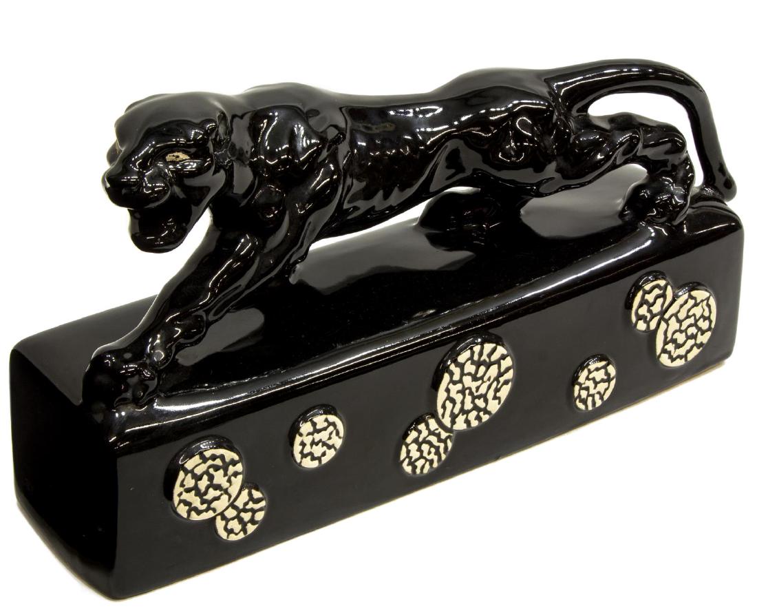 MID-CENTURY HOWARD KRON CERAMIC PANTHER TV LAMP (1 of 5)