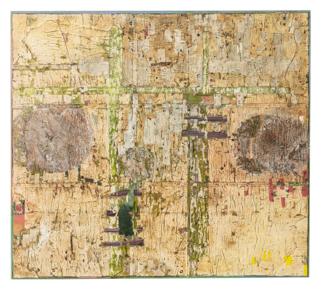 ELIZABETH CHANDLER (B.1941) MIXED MEDIA PAINTING (1 of 2)