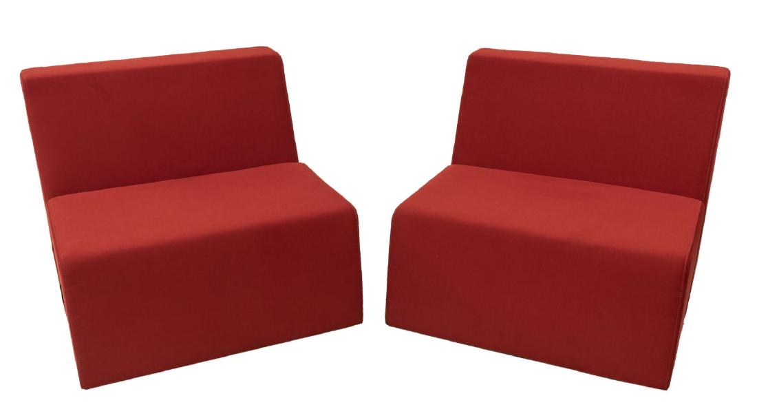 (2) TURNSTONE (STEELCASE) 'CAMPFIRE' HALF LOUNGE (1 of 2)