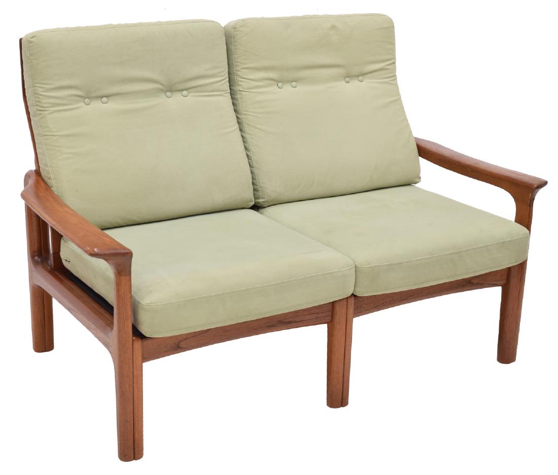 DANISH MID-CENTURY MODERN TWO-SEAT TEAK SOFA (1 of 3)