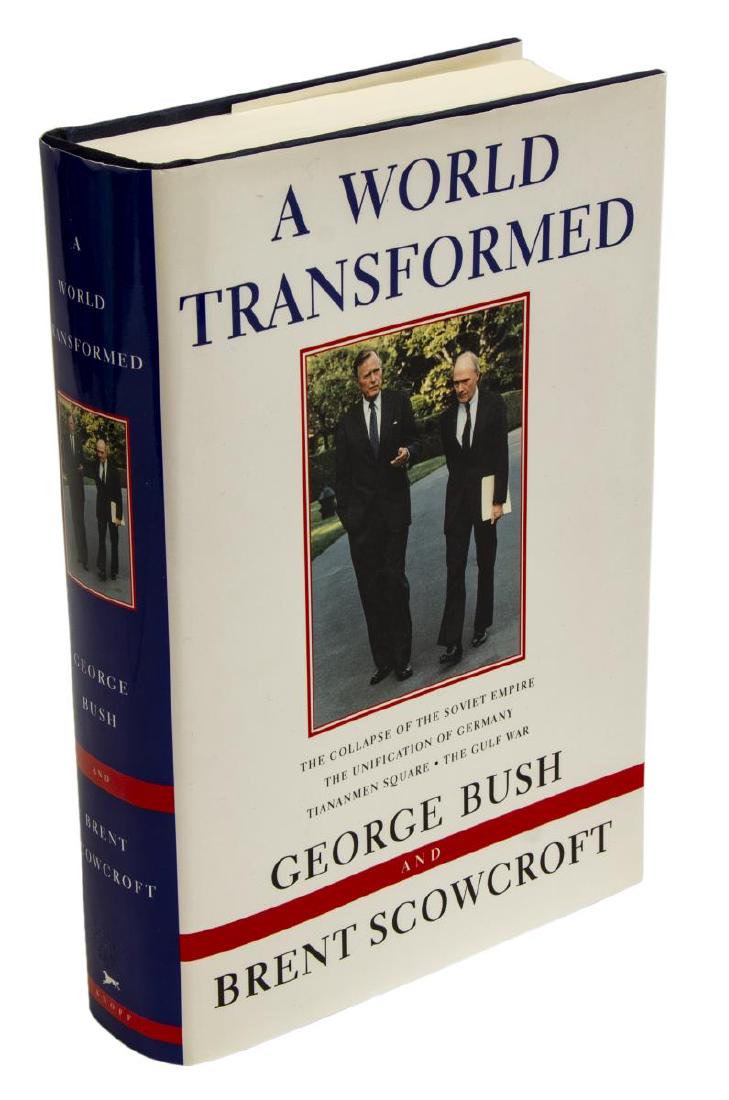 GEORGE BUSH SIGNED BOOK "A WORLD TRANSFORMED" (1 of 5)
