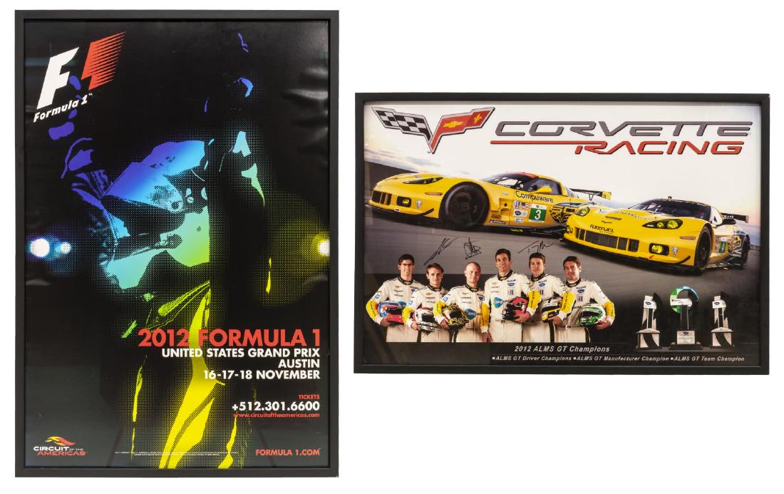 (2) FORMULA 1, SIGNED CORVETTE RACING POSTERS (1 of 4)