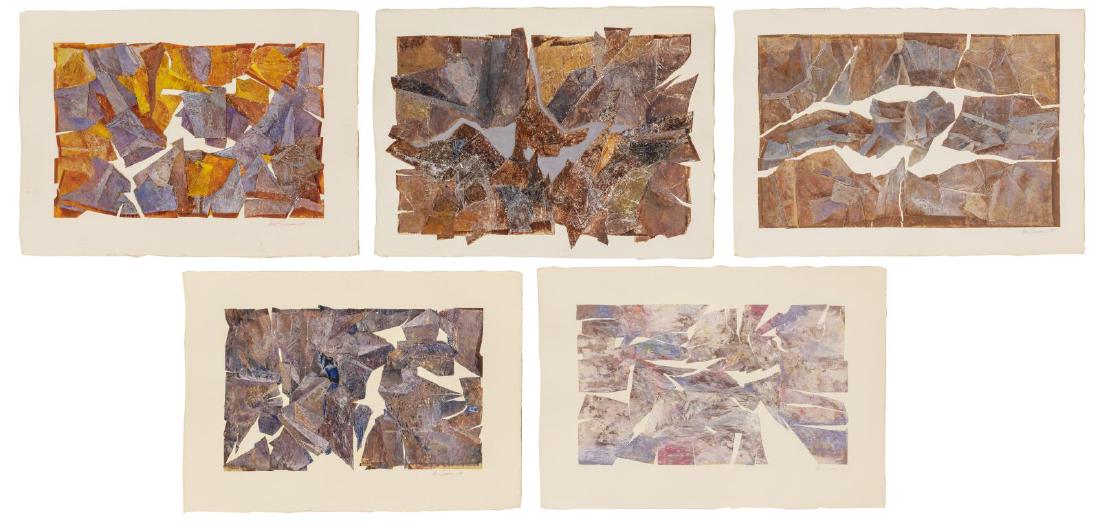 (5) VERA SIMONS (D.2012) MIXED MEDIA COLLAGES (1 of 6)