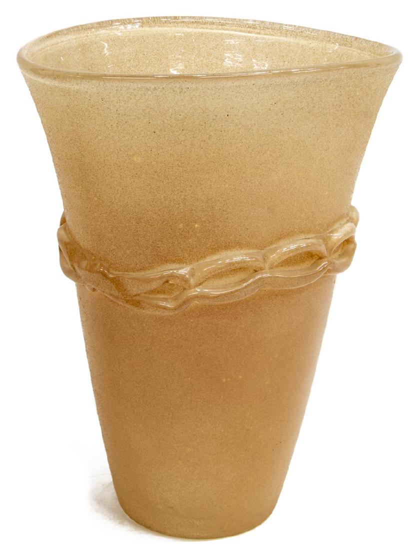 LARGE ITALIAN MURANO TEXTURED ART GLASS VASE (1 of 3)