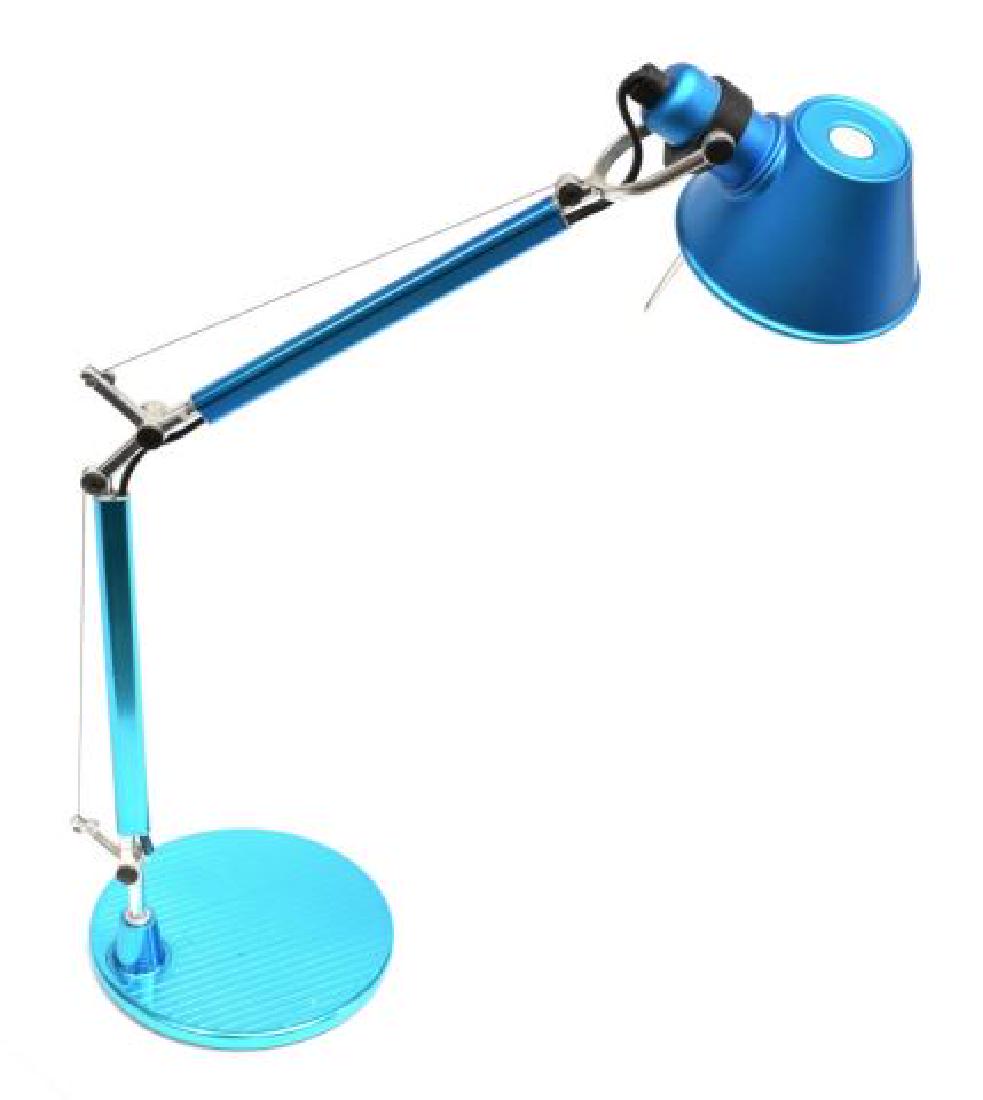 ARTEMIDE 'TOLOMEO MICRO' BLUE ALUMINUM TABLE LAMP (1 of 3)
