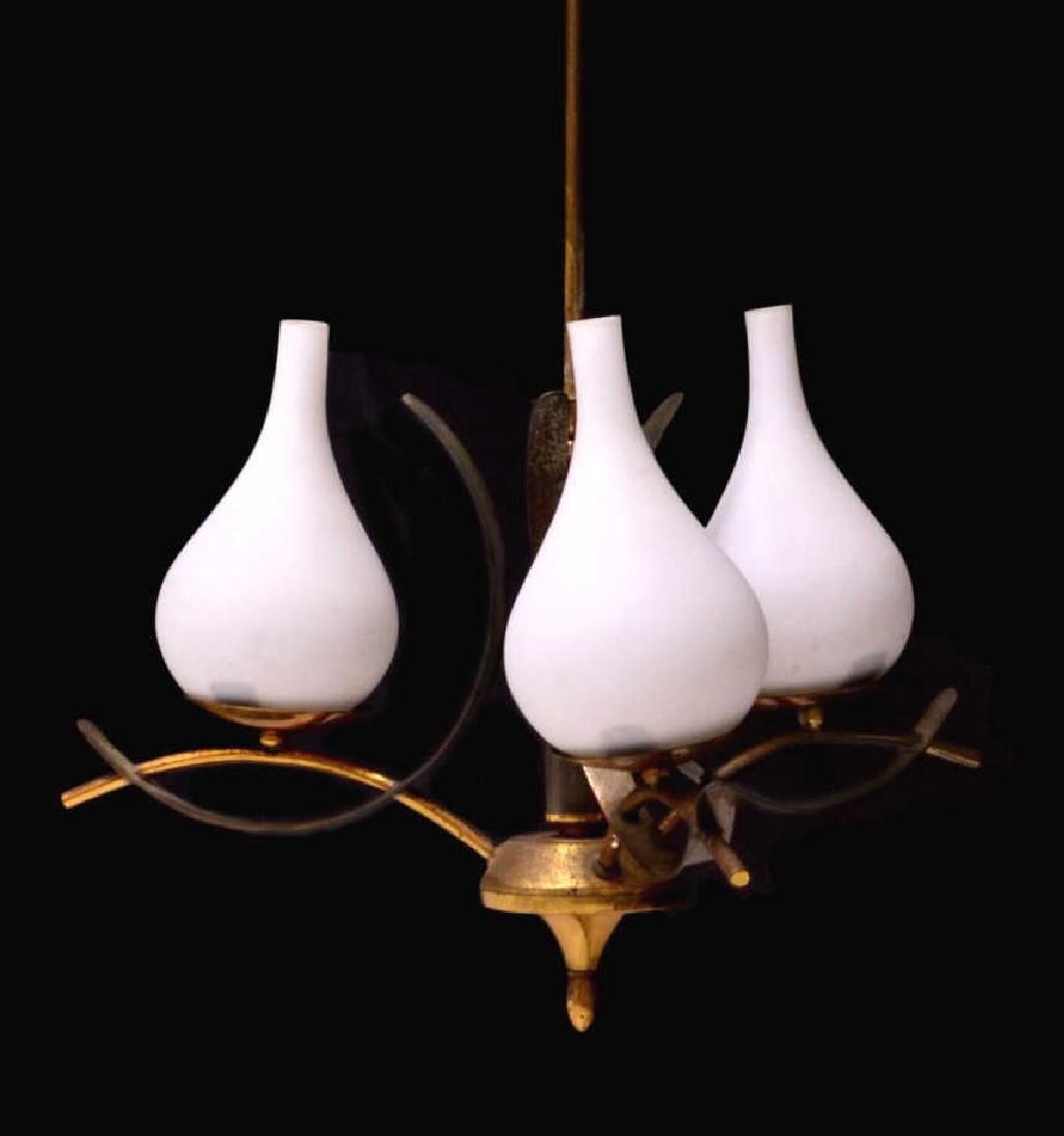 ITALIAN MODERN THREE-LIGHT CHANDELIER (1 of 2)