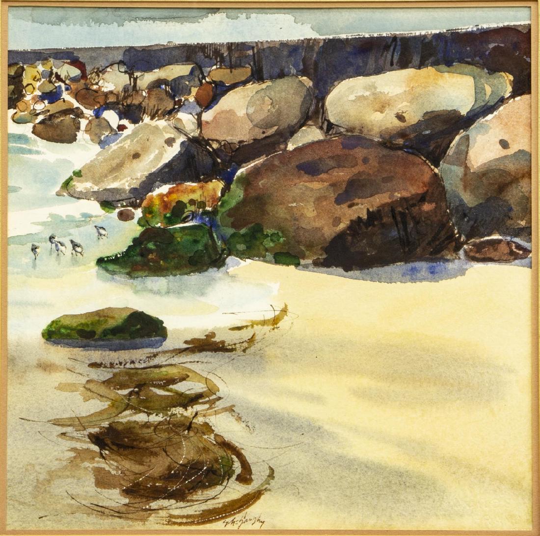 CLAY McGAUGHY (B. 1931) PORT ARANSAS, TEXAS, JETTY (1 of 5)