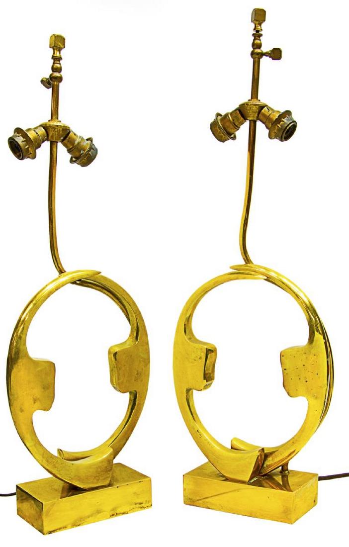 (2) WILLY DARO MODERN DESIGN SCULPTURAL TABLE LAMPS (1 of 4)