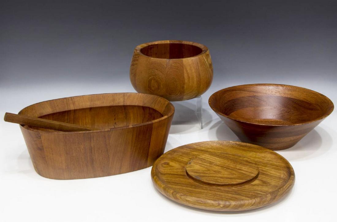 (5) MID-CENTURY DANSK TEAKWOOD TABLE ITEMS & DECOR (1 of 2)