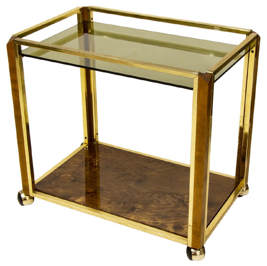 FRENCH TWO-TIER SERVICE BAR CART, STYLE OF CARDIN (1 of 2)