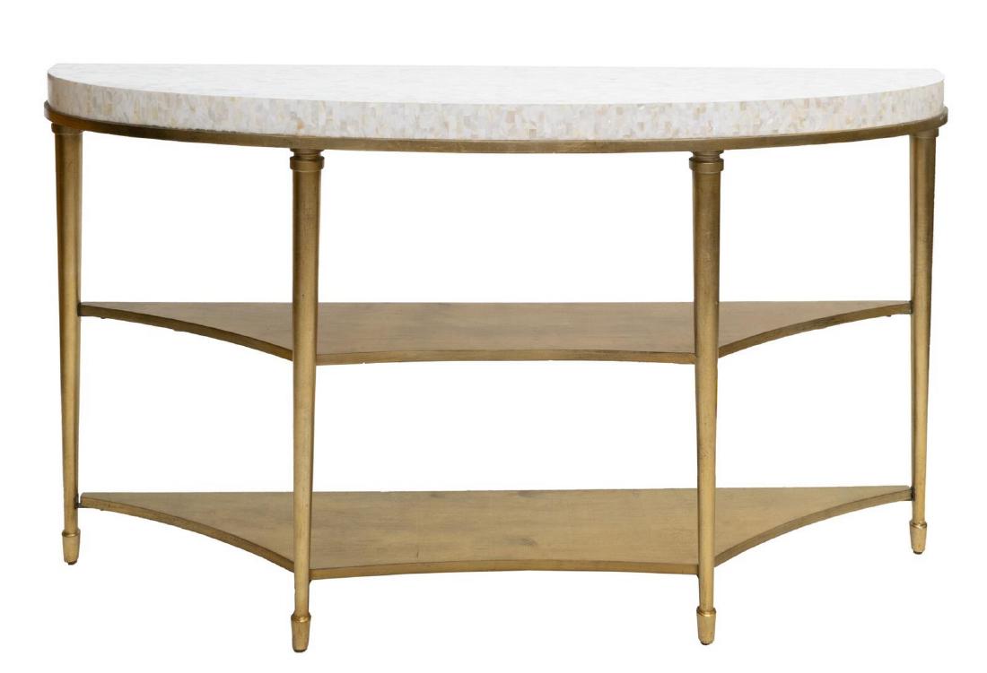 HOOKER FURNINTURE 'AURA' DEMILUNE CONSOLE TABLE (1 of 2)