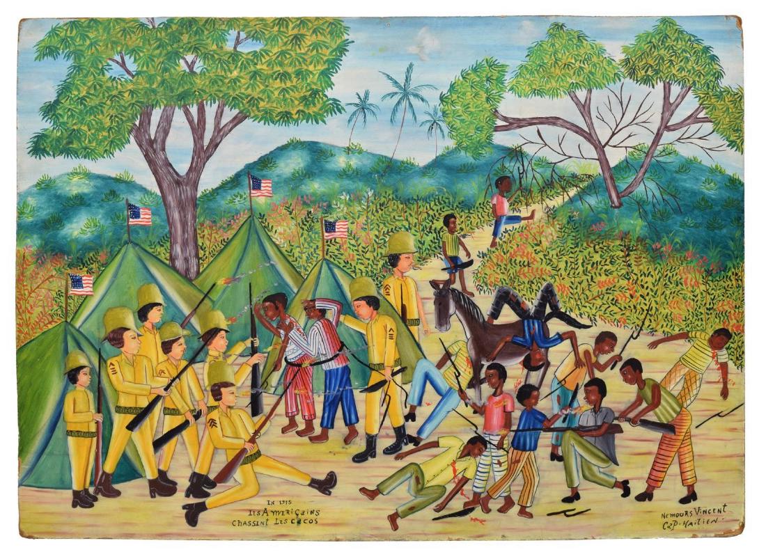 NEMOURS VINCENT PAINTING, OCCUPATION OF HAITI (1 of 3)