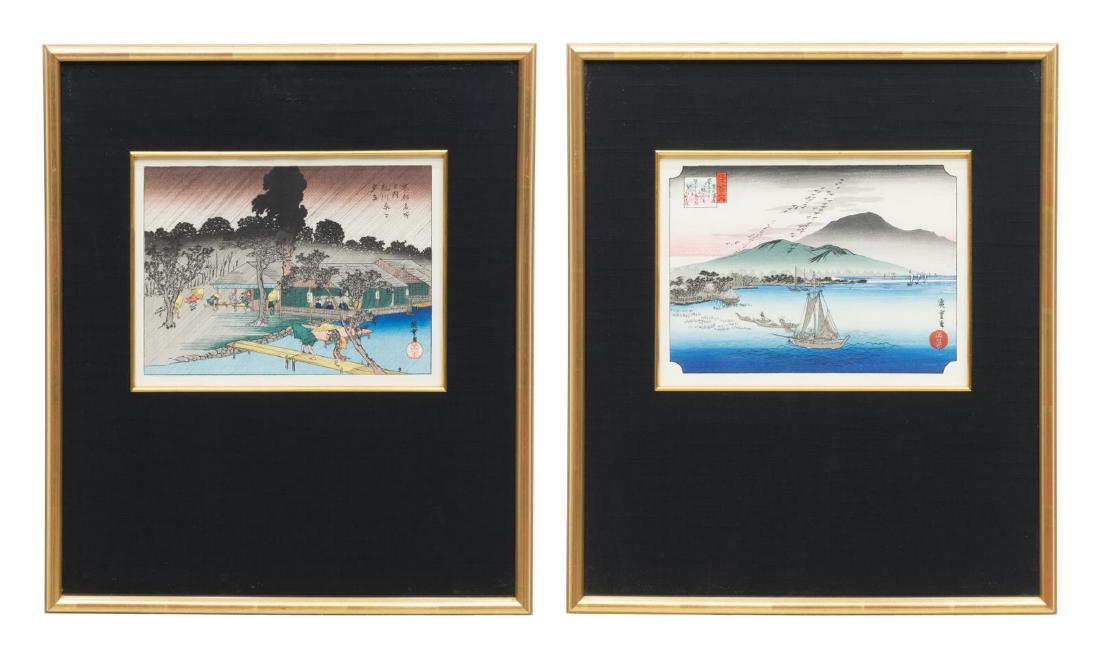 2) AFTER HIROSHIGE ANDO(1797-1858) WOODBLOCK PRINT (1 of 8)
