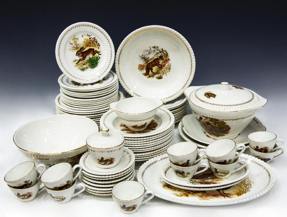 (77) PORCELAIN HUNTING GAME DINNER SERVICE (1 of 2)