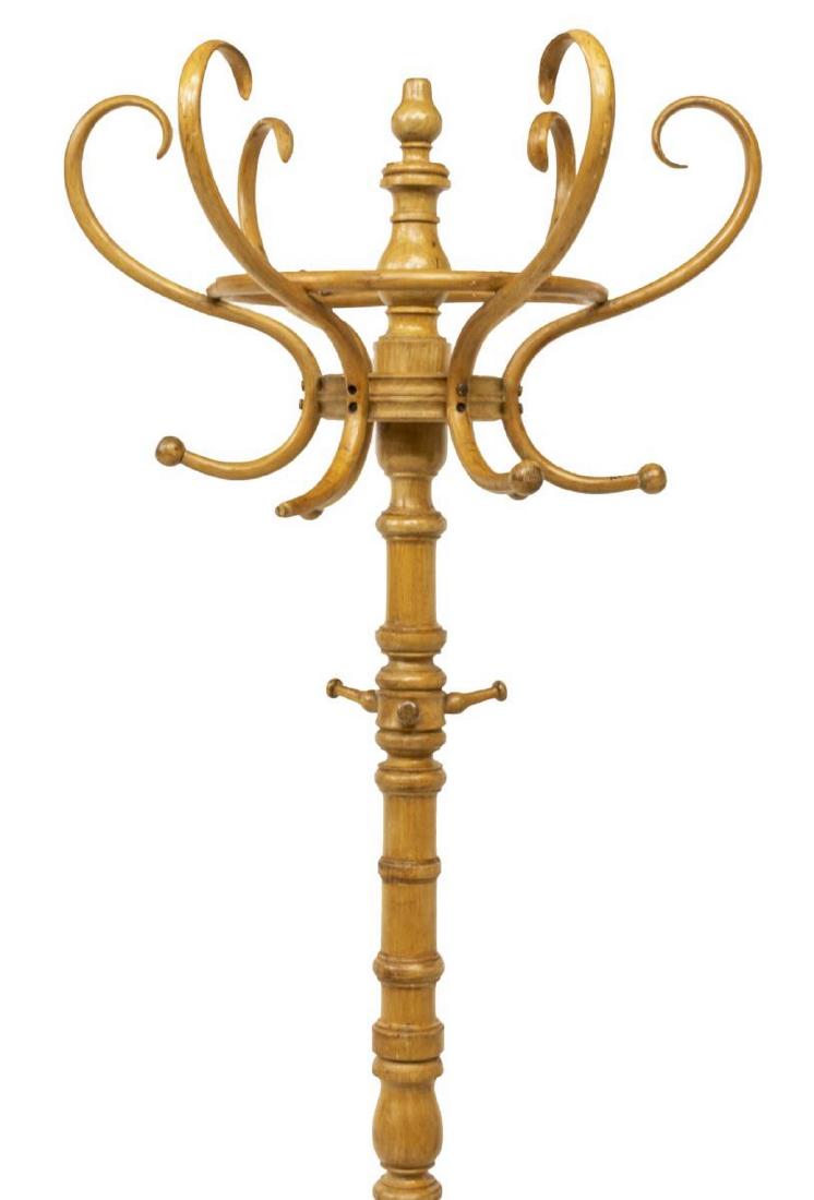 LARGE FRENCH BENTWOOD SCROLLED COAT TREE STAND (1 of 3)