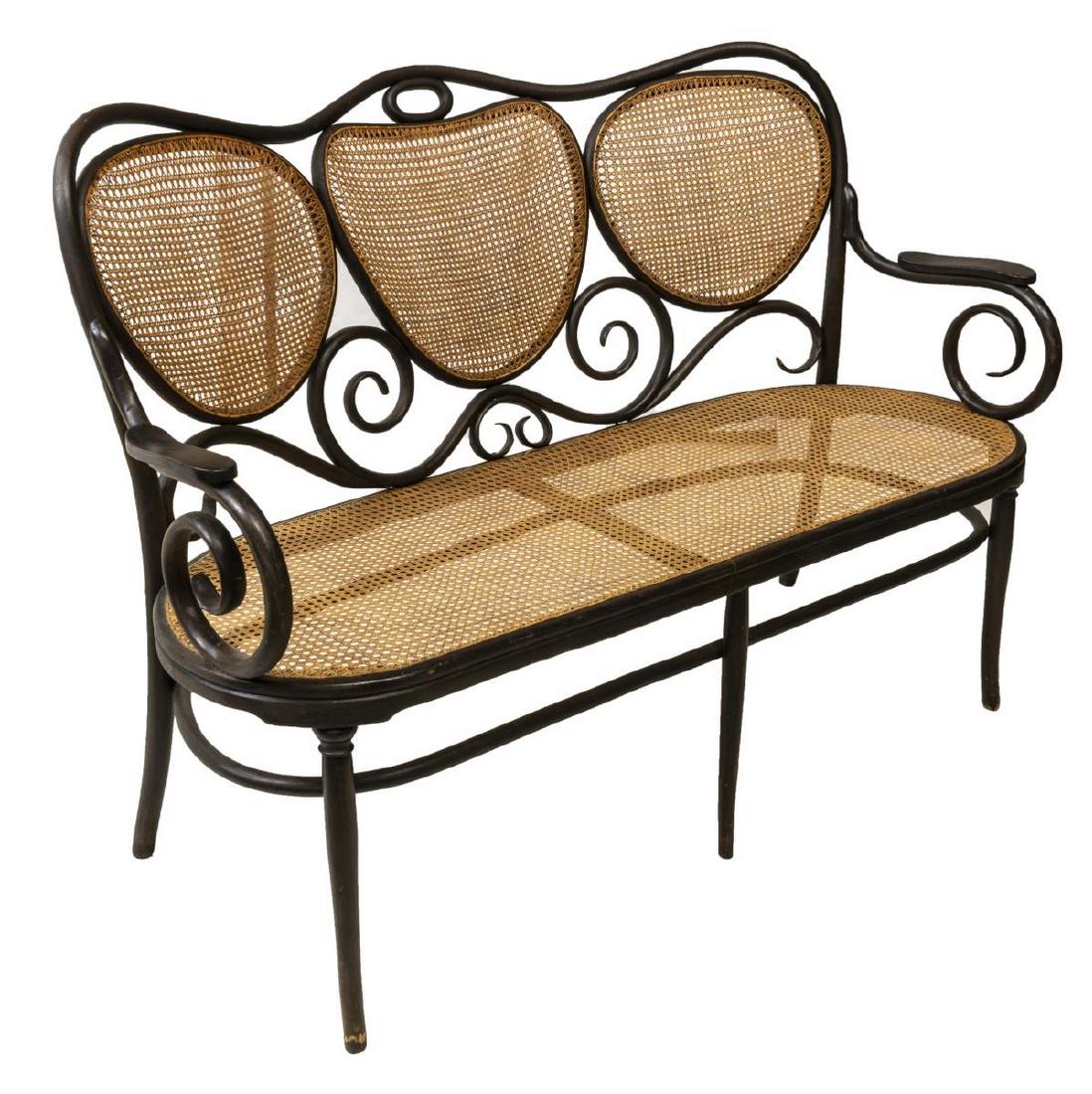 KOHN BENTWOOD SETTEE, 19TH C. (1 of 5)