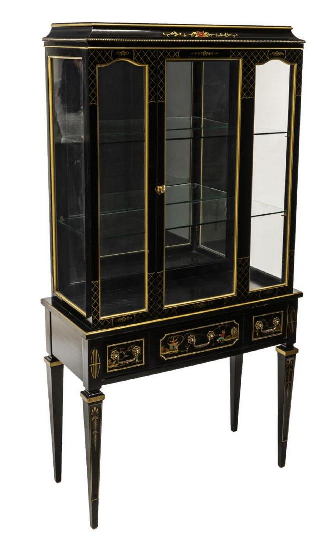 CHINOISERIE PARCEL GILT GLAZED DISPLAY CABINET (1 of 3)